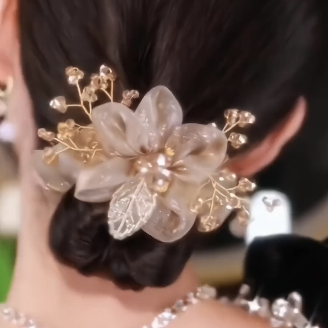 氣質花朵髮圈時尚盤髮頭花