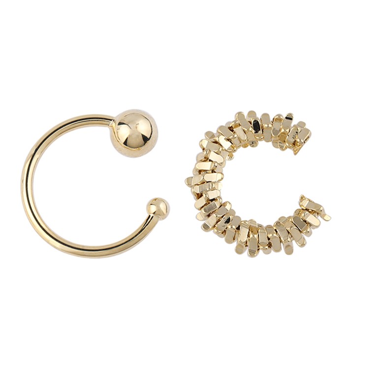 碎銀子不對稱耳夾 無耳洞必備