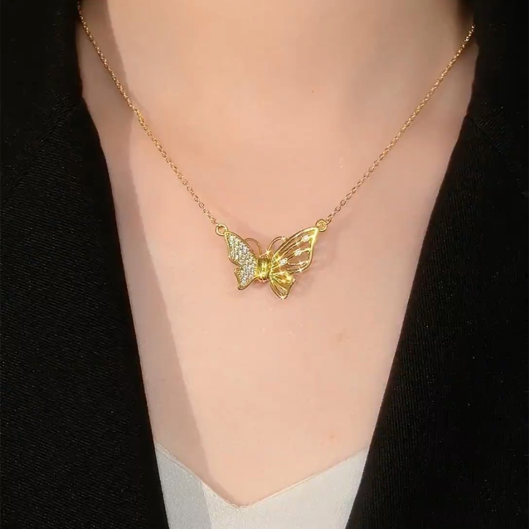 鏤空磁吸蝴蝶鎖骨錬