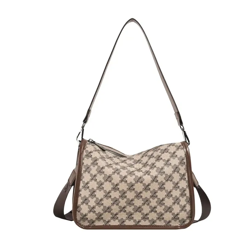 handbag 時尚印花紋路復古歐美大容量女式斜挎包