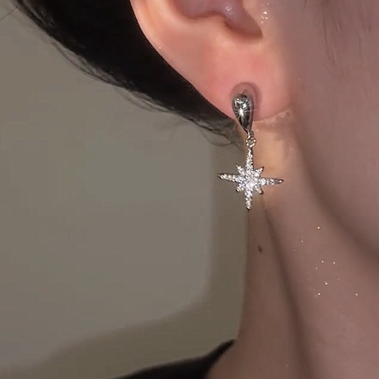 六芒星時尚耳環