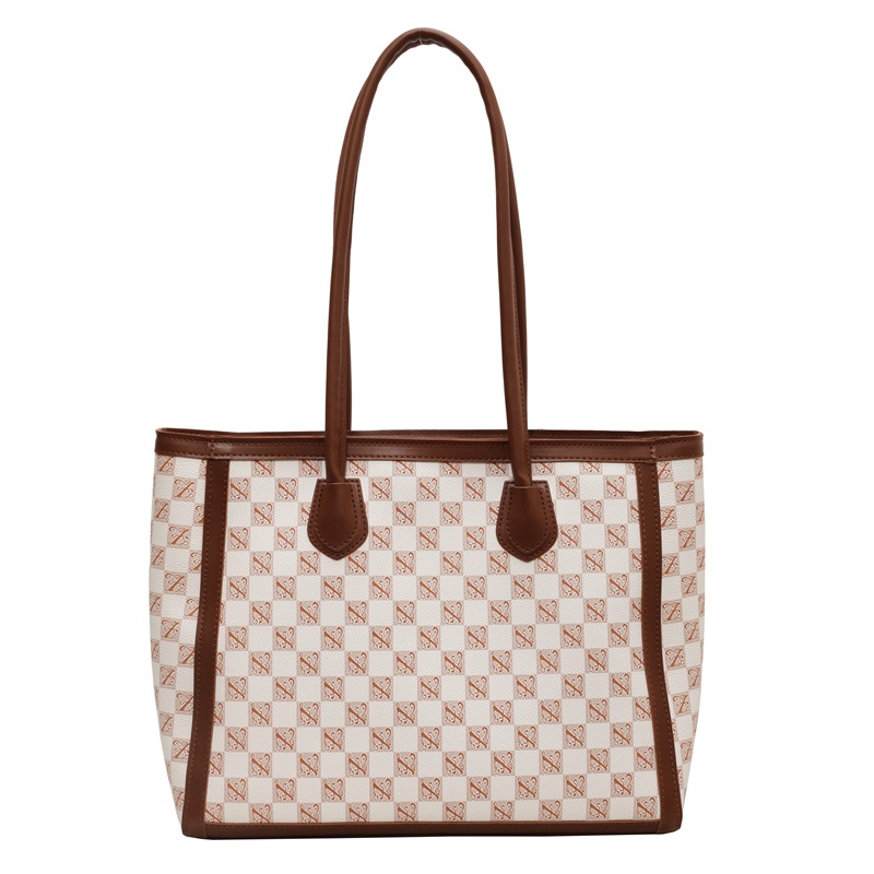 【沫緹甄選】大容量包包秋季百搭新款時尚復古單肩包腋下通勤包托特包