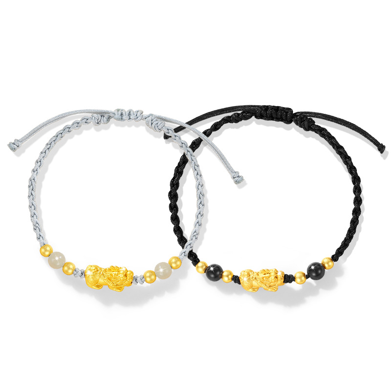 貔貅純銀情侶手錬和田玉手繩