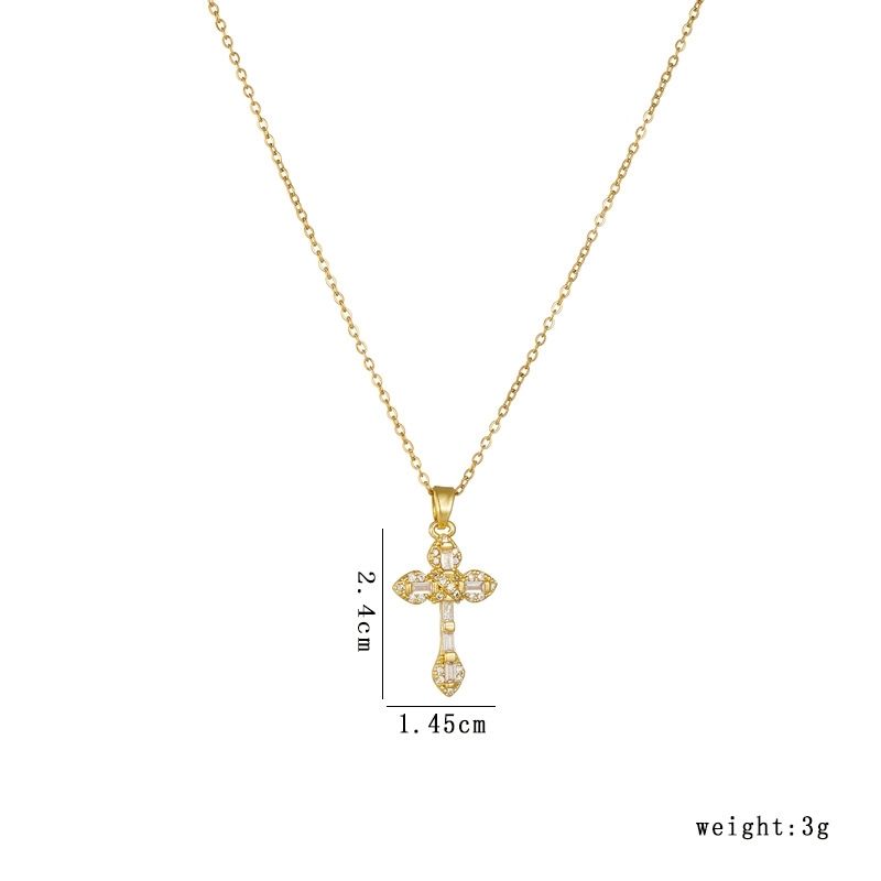 Cross Necklace • 輕奢鋯石項鍊  （男女同款）