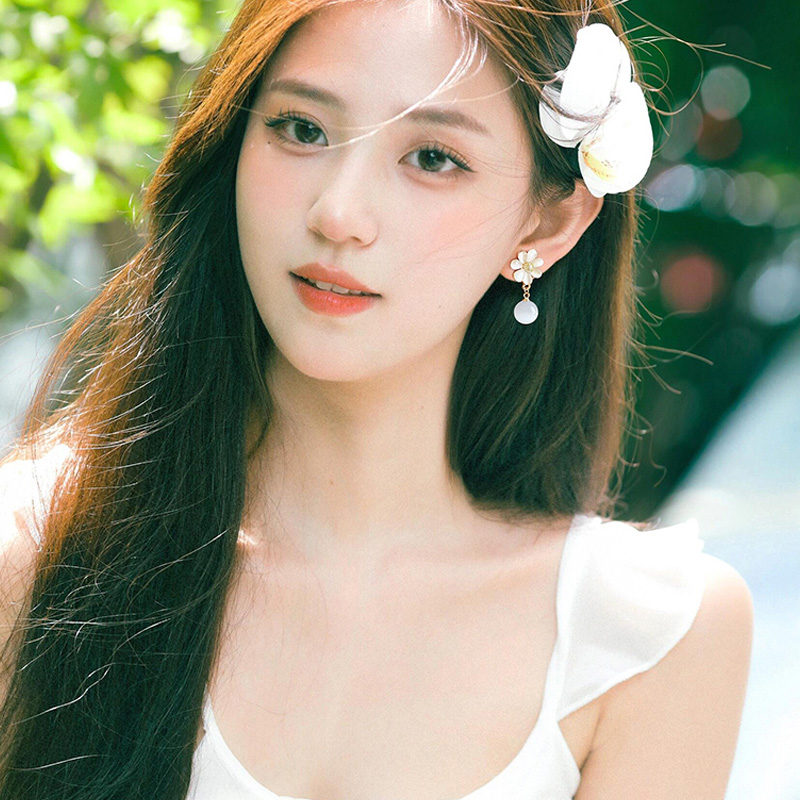 花朵貓眼石氣質耳環