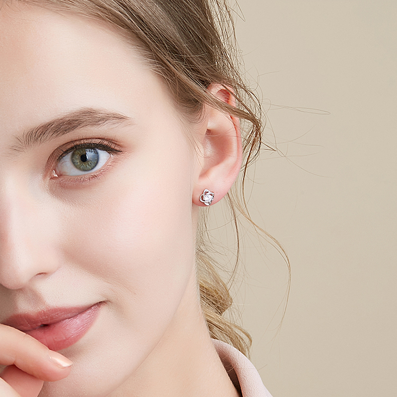 送禮佳品 輕奢璀璨純銀四葉草耳環