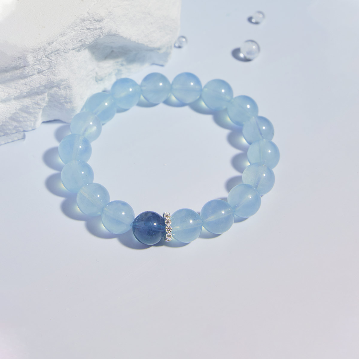 海藍寶 | 魔鬼藍少女感藍色水晶手串