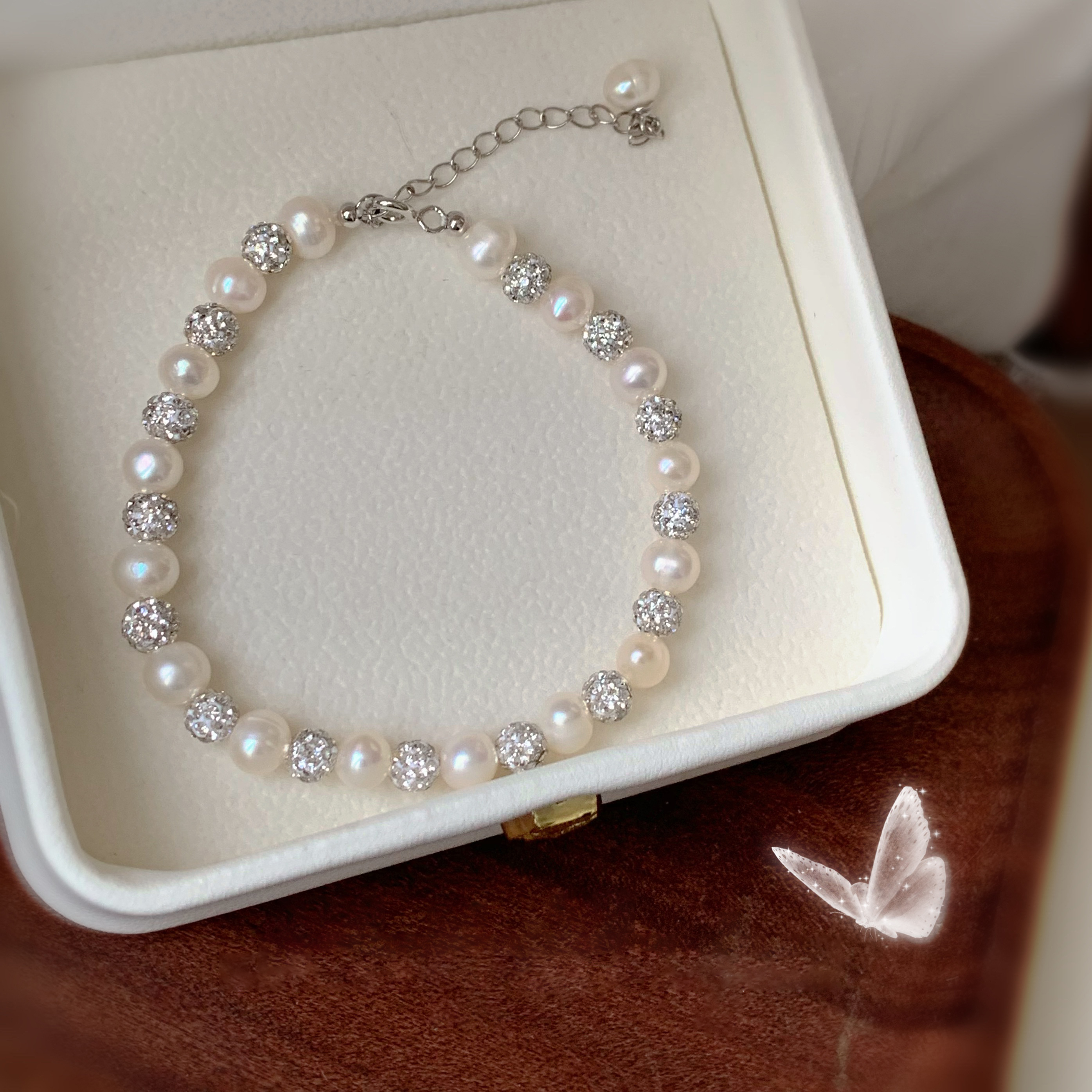 「星光之舞」天然淡水珍珠手錬 