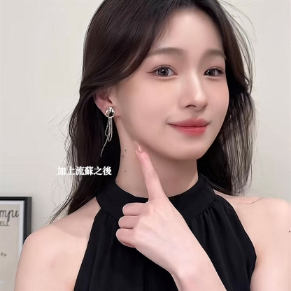 高級設計感一 款兩戴流蘇耳環