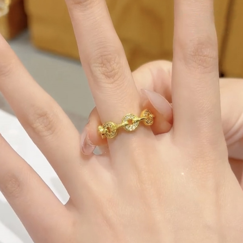 暴富招財錢幣金戒指