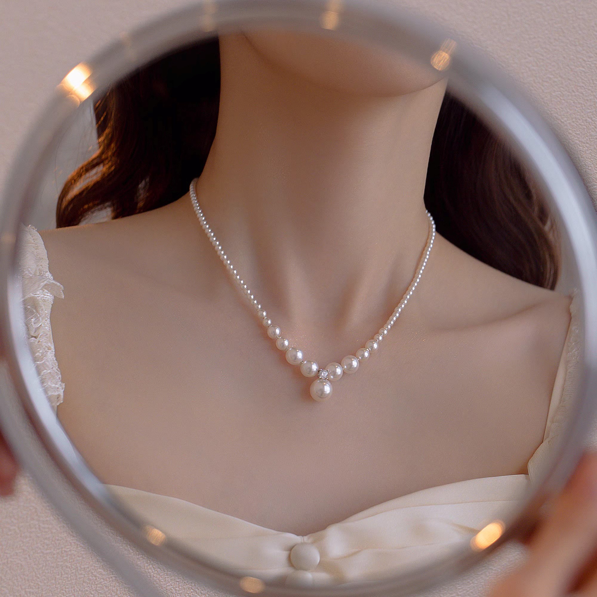 碎銀子珍珠項錬