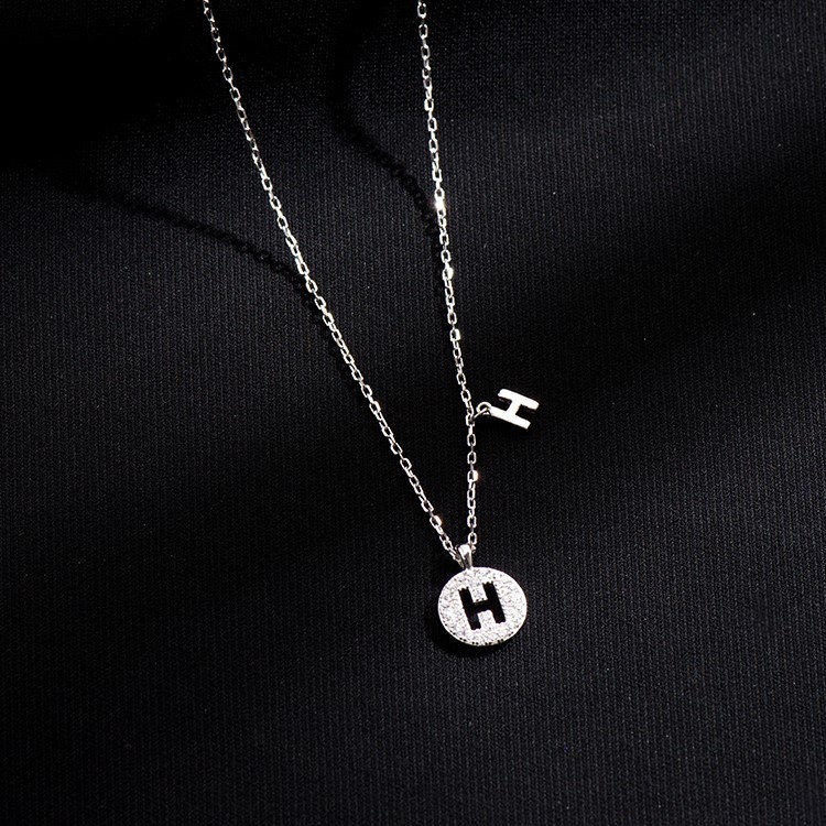 S925銀簡約26字母項錬