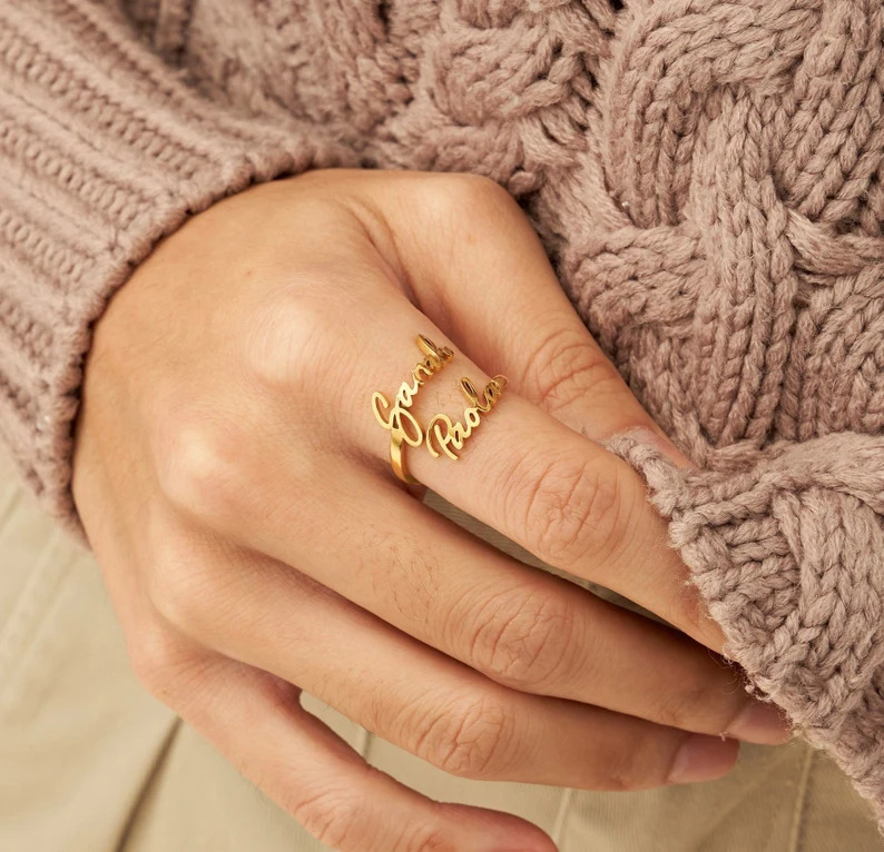 訂製款｜S925純銀客製化姓名戒指