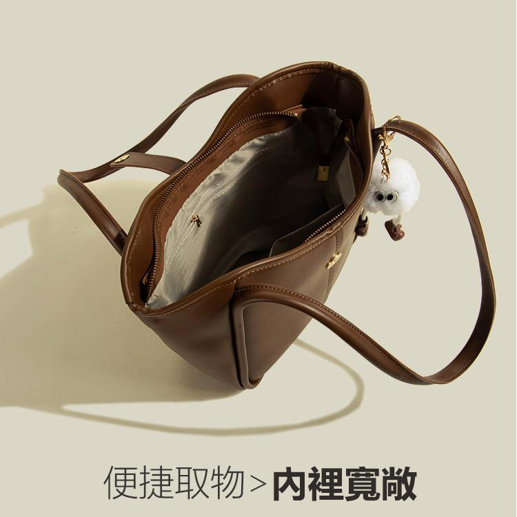 復古簡約大容量質感托特包