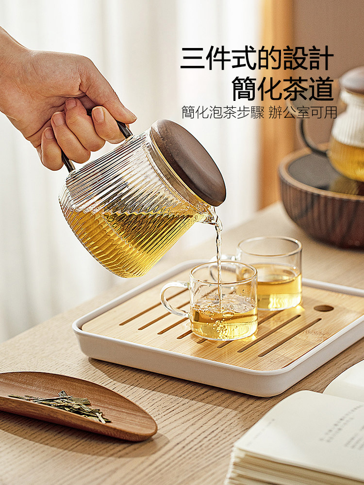 茶水分離杯 玻璃泡茶杯茶具