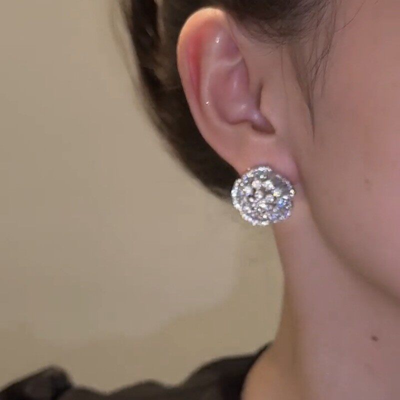 爆閃玫瑰花氣質耳環