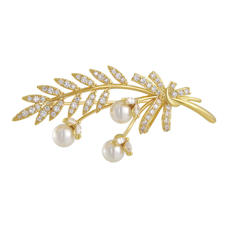 氣質時尚麥穗珍珠胸針胸花