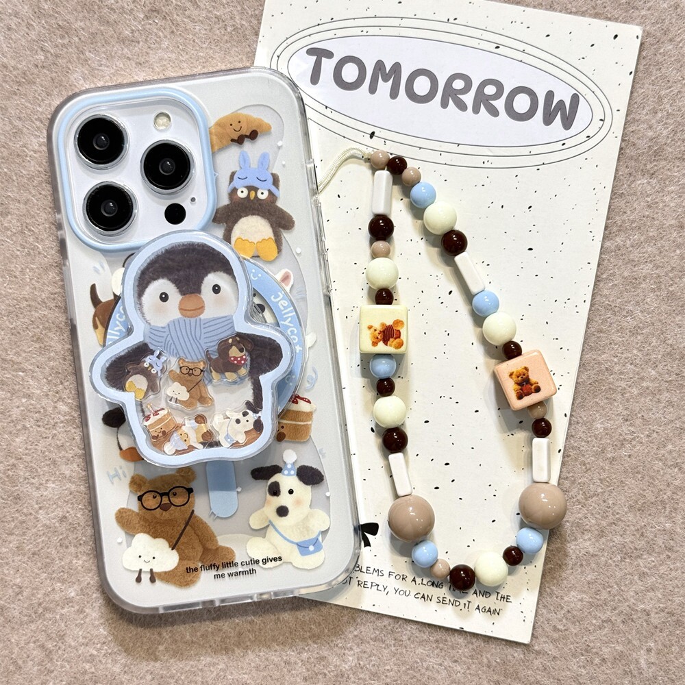 可愛jellycat圍巾企鵝磁吸手機保護殼