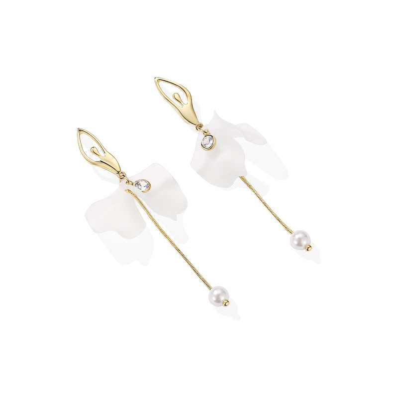 仙氣芭蕾女孩長款垂墜式耳環