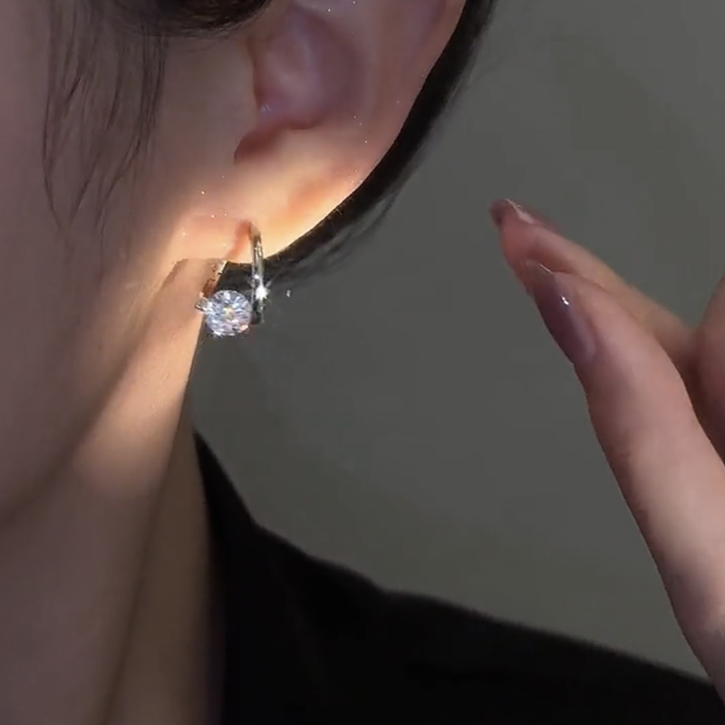 輕奢鑽石純銀耳環  