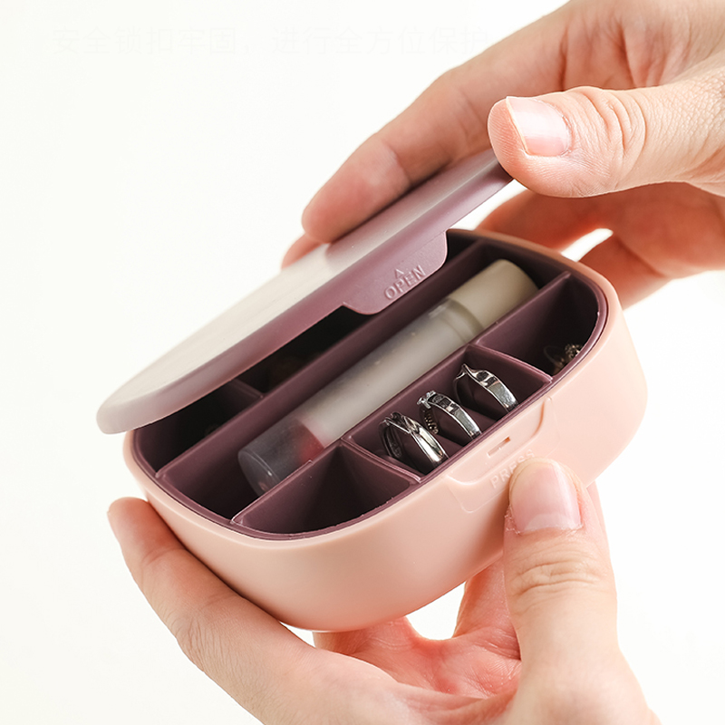 北歐風 分隔收納珠寶盒 自帶鏡子