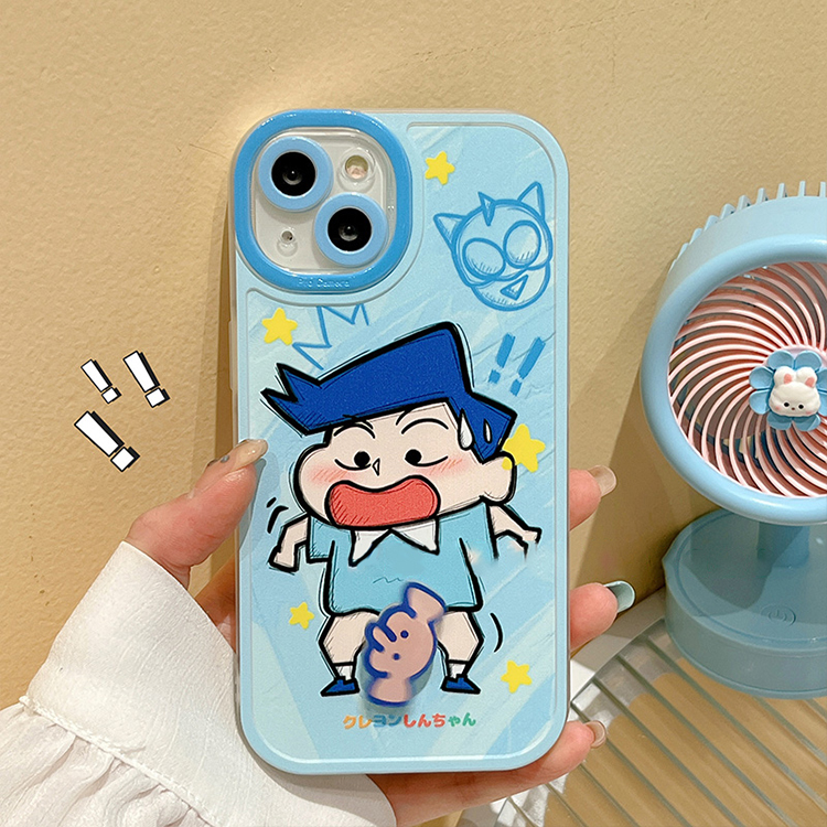 卡通旋轉小新iphone手機保護殼