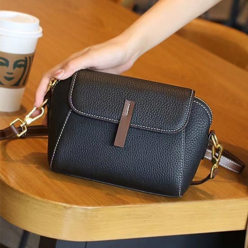 秋冬真皮包包 斜背小方包