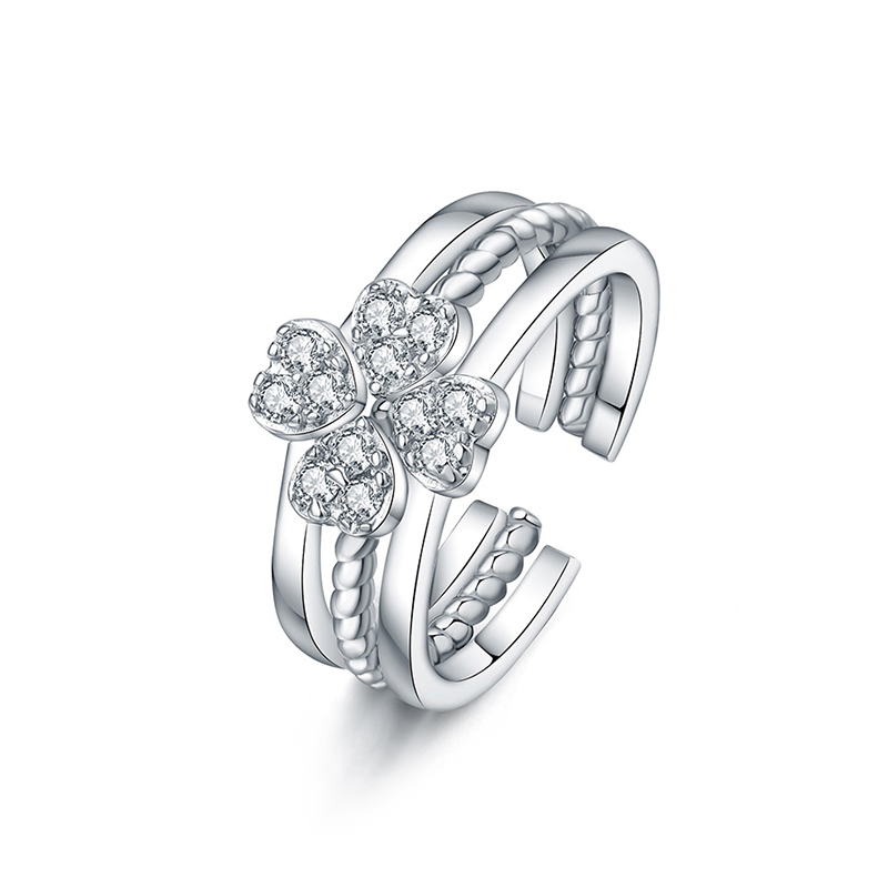 四葉草戒指 S925銀材質 3合1送女友 情人節禮物