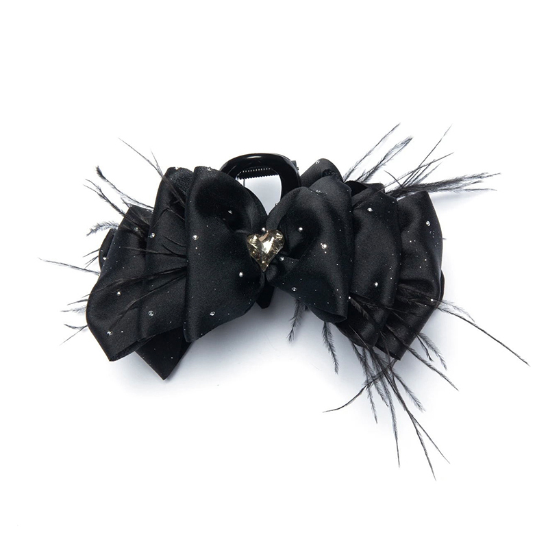 新款羽毛優雅氣質鯊魚夾