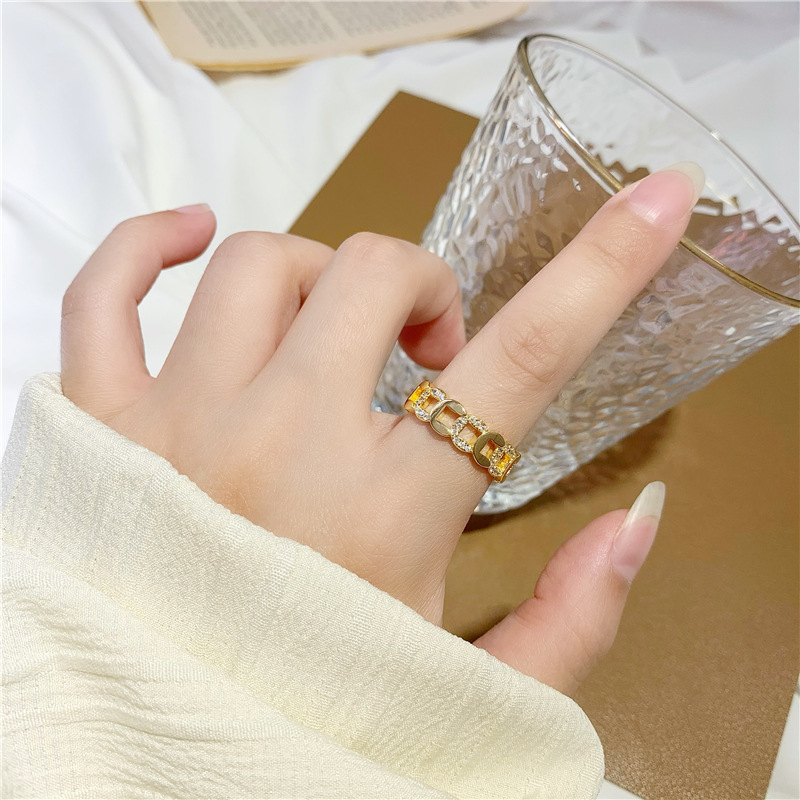 【潮流女戒|三件998】金錢豹 金錢好運滾滾來 閃鑽鋯石開口戒指