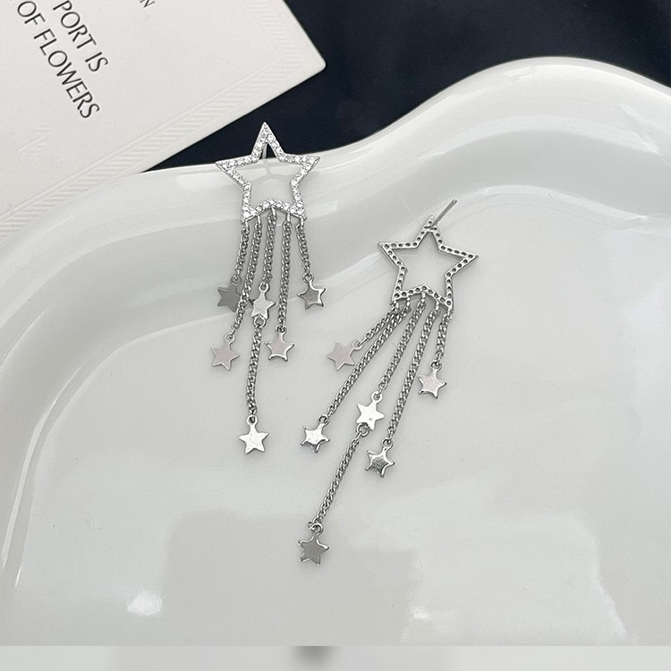 星河入夢星星流蘇耳環