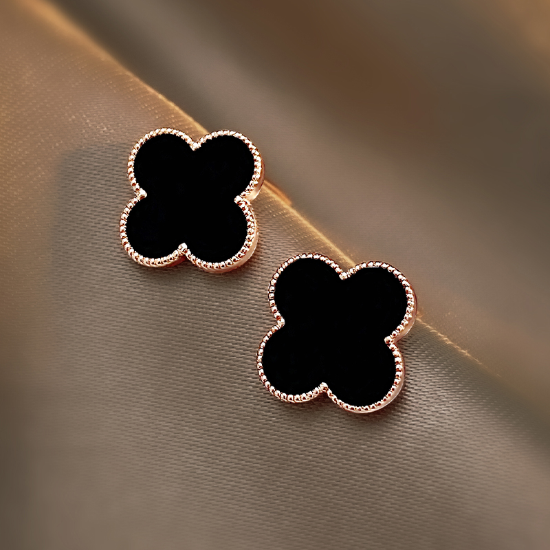 四葉草純銀針耳環