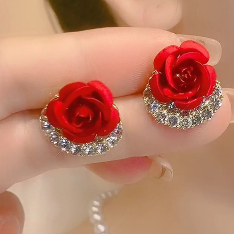 復古玫瑰花耳環耳環組合 accessories供超齊全的髮飾類型選擇髮箍髮夾髮飾