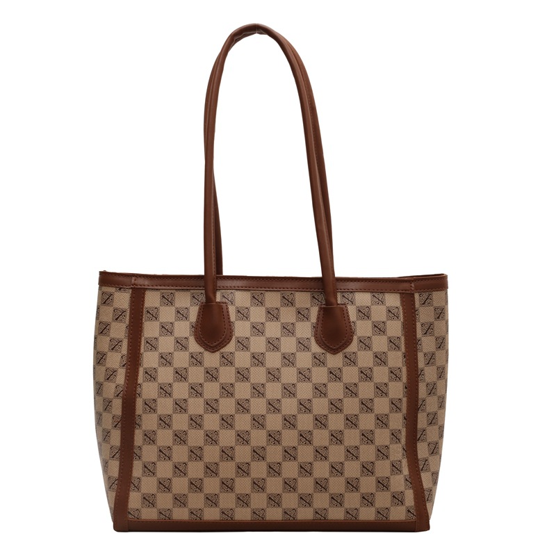 【沫緹甄選】大容量包包秋季百搭新款時尚復古單肩包腋下通勤包托特包