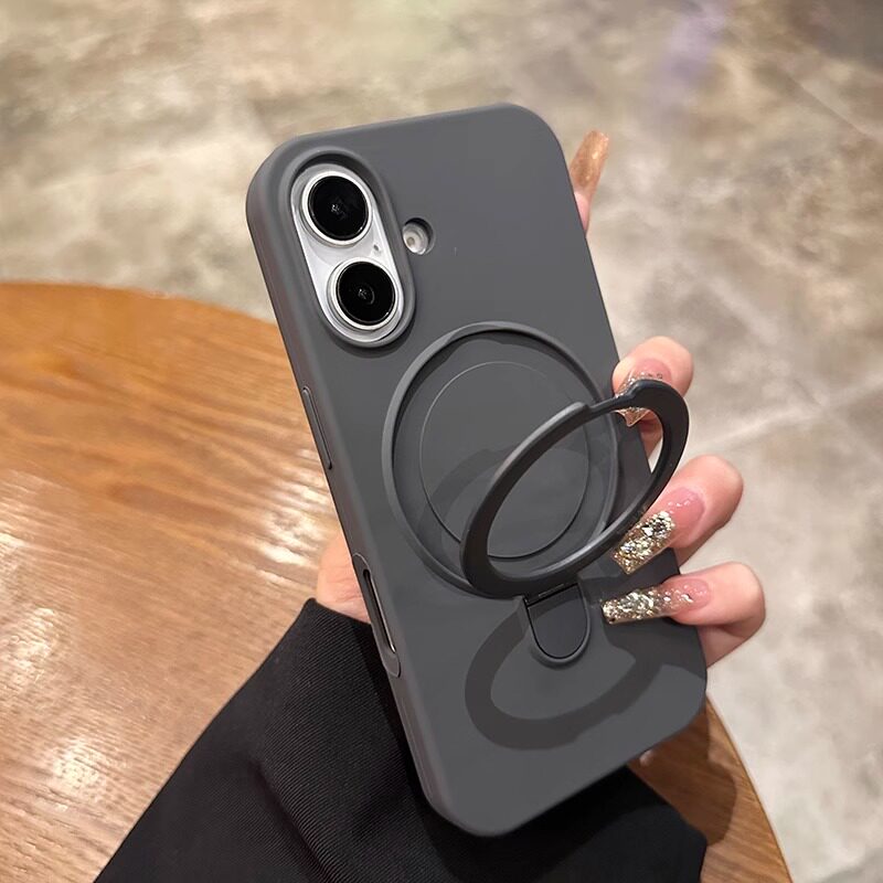 金屬一體磁吸支架大孔iphone保護殼