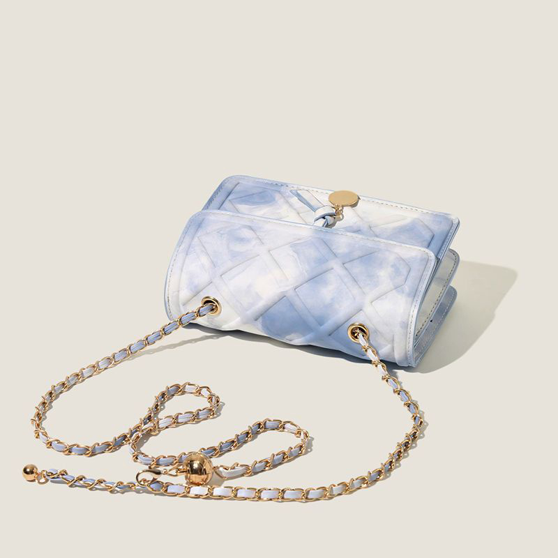 新款洋氣百搭錬條斜肩包 小方包