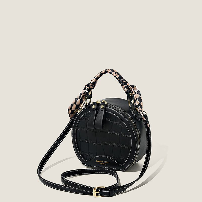  質感時尚斜肩包洋氣手提小圓包