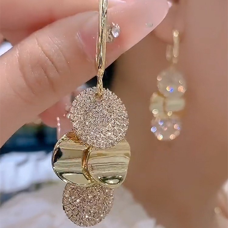 滿天星幾何流蘇耳環