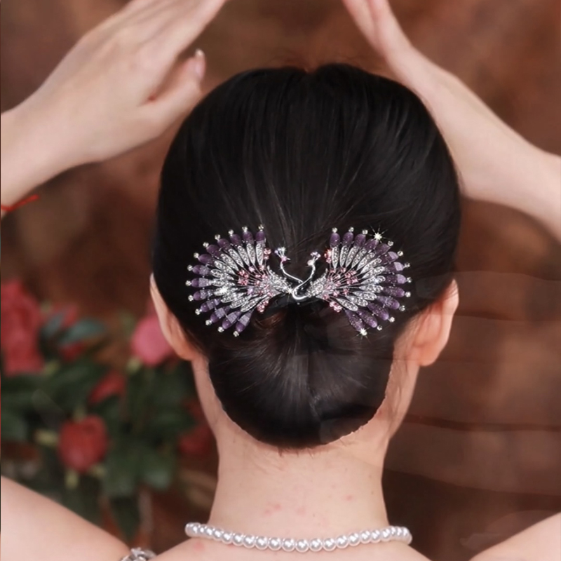 孔雀開屏固定盤髮神器