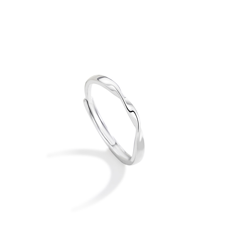 莫比烏斯蝴蝶結 純銀情侶戒指