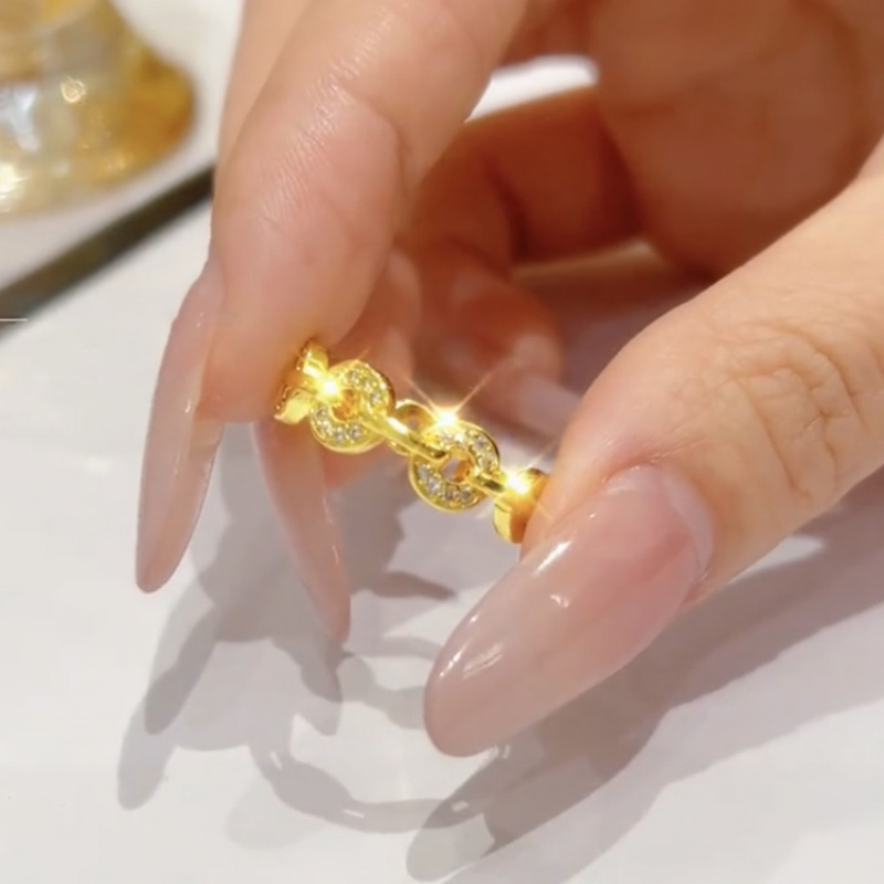 暴富招財錢幣金戒指