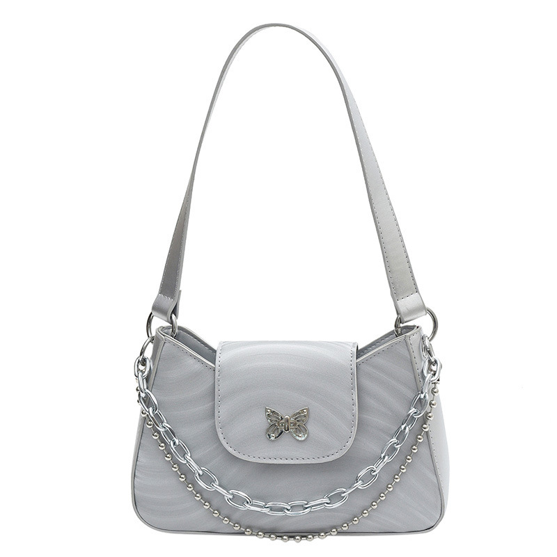 【沫緹甄選】波光法棍腋下包 个性潮流单肩包