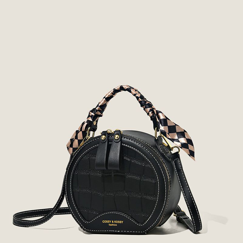  質感時尚斜肩包洋氣手提小圓包