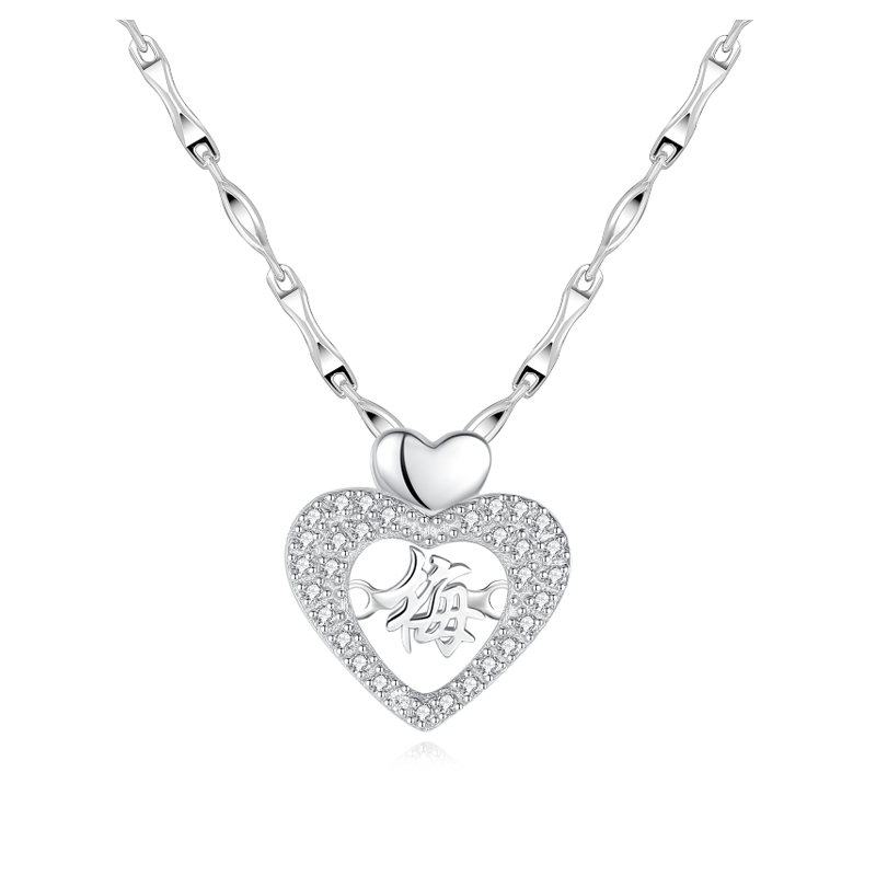 訂製款｜心動時刻 愛心純銀項錬鎖骨錬