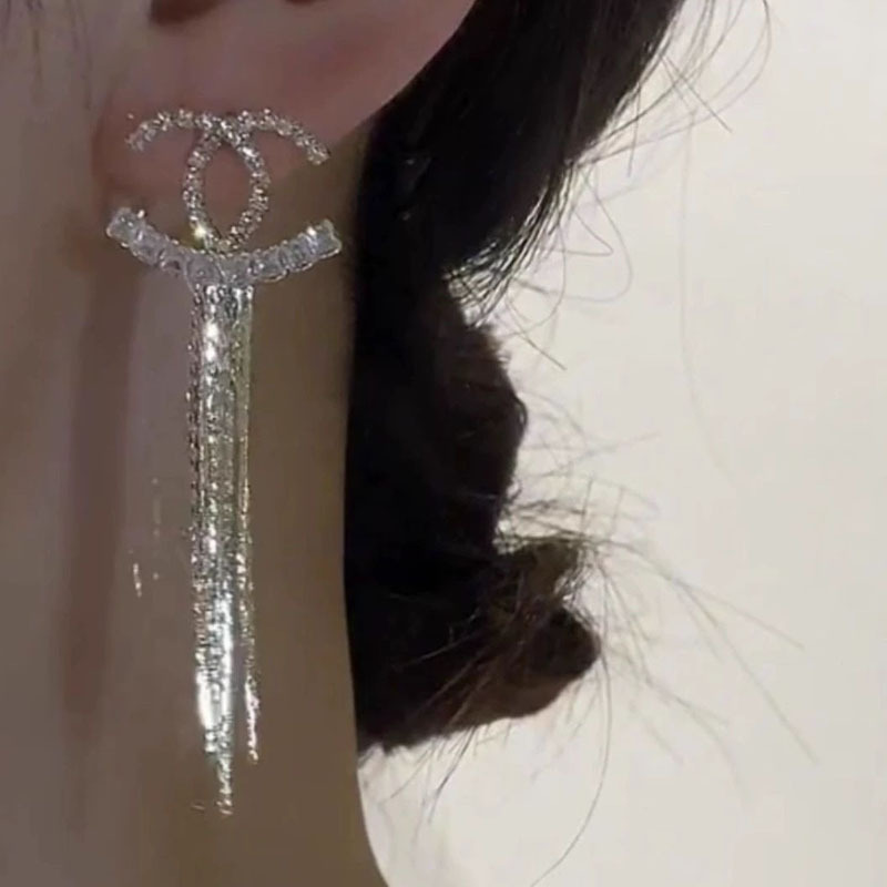 仙女氣質雙C流蘇耳環