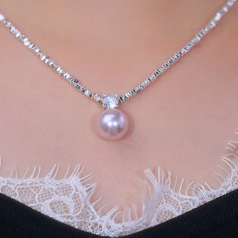 法式復古碎銀子珍珠項鍊