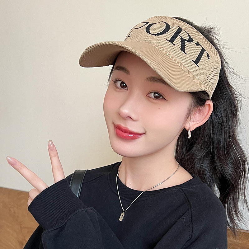 【沫緹甄選】帽子女春夏鴨舌帽潮流戶外遮陽帽sport新款空頂帽