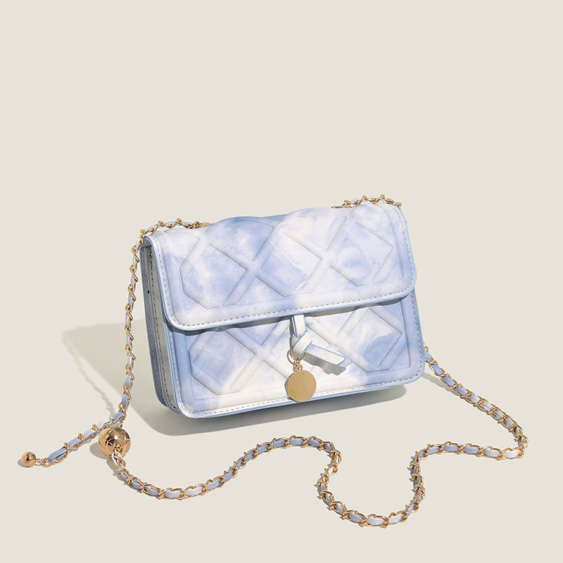 新款洋氣百搭錬條斜肩包 小方包