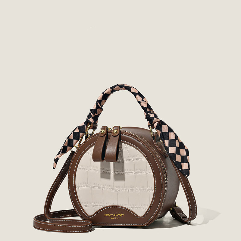  質感時尚斜肩包洋氣手提小圓包