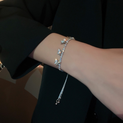 滿天星蝴蝶流蘇手錬